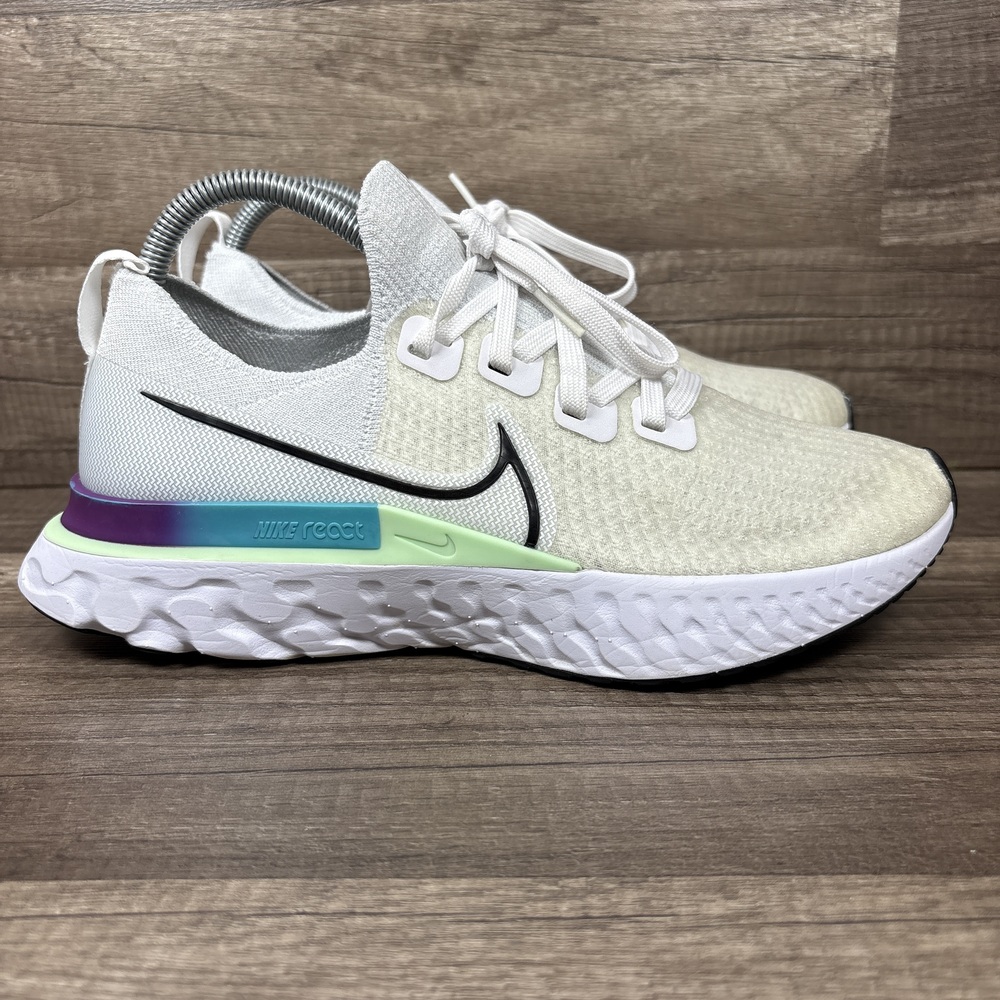 Nike React Infinity Flyknit Run White Pink Womens Size 9 CD4372-102 Running Shoe